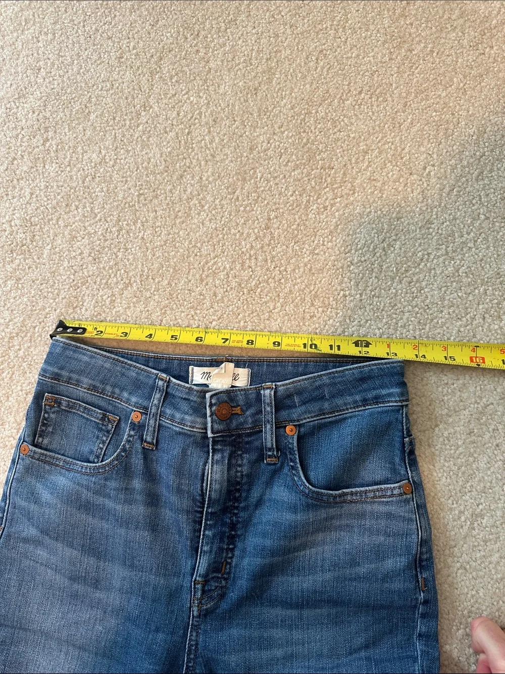 Madewell High-Rise Slim Jeans in Dark Blue Wash